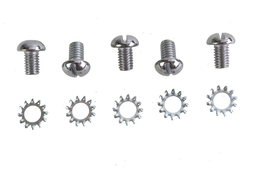 HARLEY Chrome Wheel Hub Star Cover Screws Fits 1936-1940 EL, front or rear 1941-1966 FL, front or re