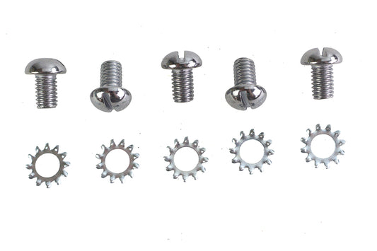 HARLEY Chrome Wheel Hub Star Cover Screws Fits 1936-1940 EL, front or rear 1941-1966 FL, front or re