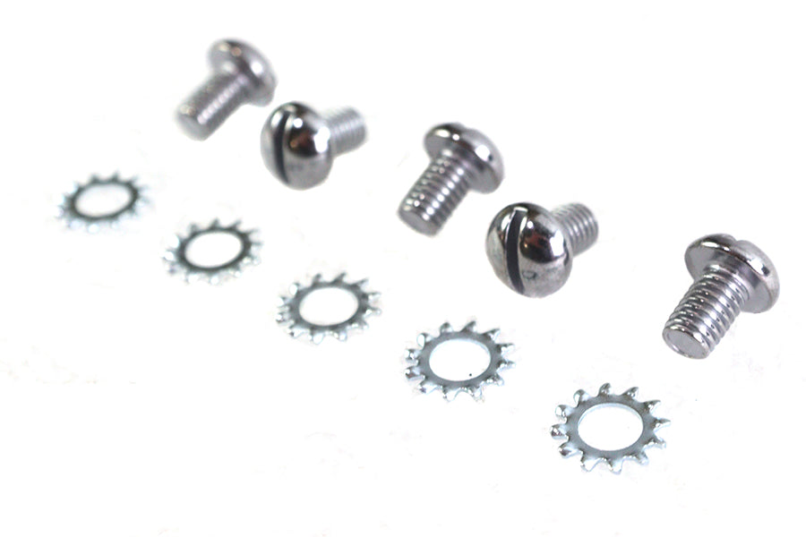 HARLEY Chrome Wheel Hub Star Cover Screws Fits 1936-1940 EL, front or rear 1941-1966 FL, front or re