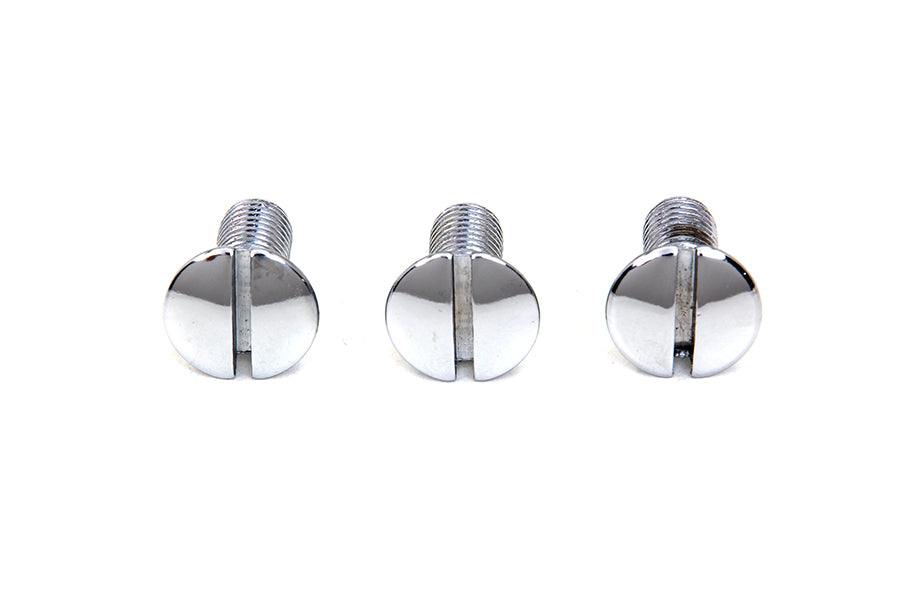 HARLEY Chrome Left Side Oval Head Screws Fits 1936-1940 EL,   1941-1951 FL,   1938-1948 UL,