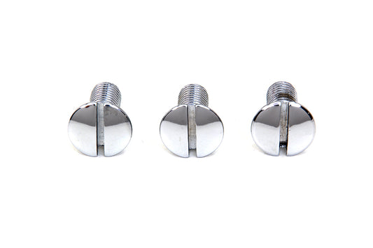 HARLEY Chrome Left Side Oval Head Screws Fits 1936-1940 EL,   1941-1951 FL,   1938-1948 UL,