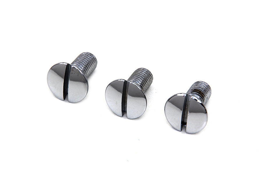HARLEY Chrome Left Side Oval Head Screws Fits 1936-1940 EL,   1941-1951 FL,   1938-1948 UL,