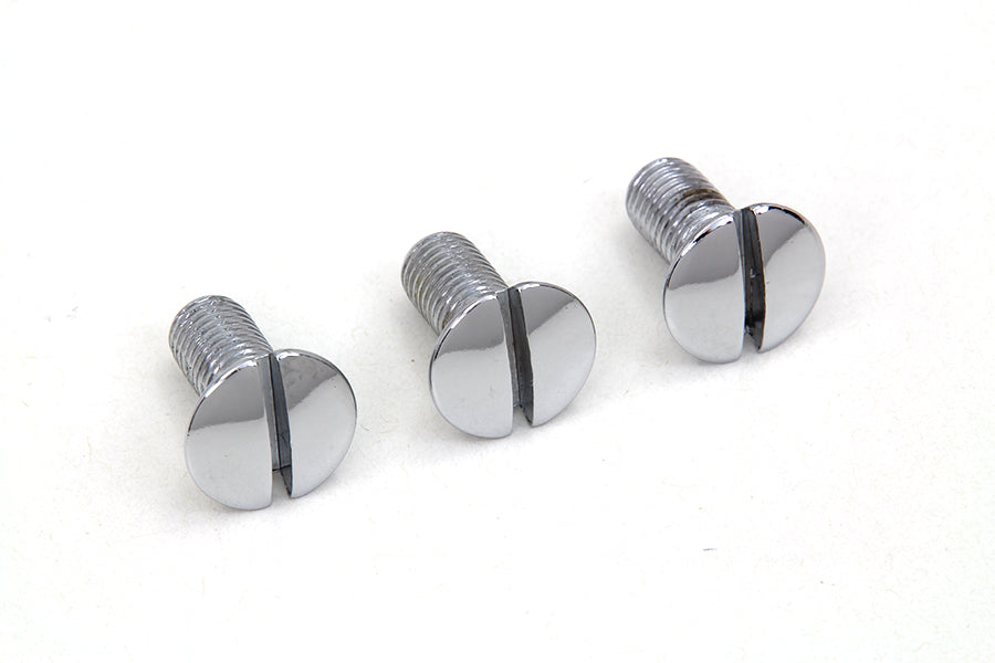 HARLEY Chrome Left Side Oval Head Screws Fits 1936-1940 EL,   1941-1951 FL,   1938-1948 UL,