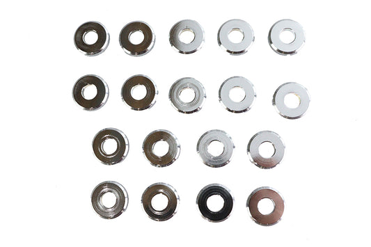 HARLEY Chrome Aluminum Head Washers Fits 1929-1952 WL,   1929-1973 G,   1937-1947 UL,