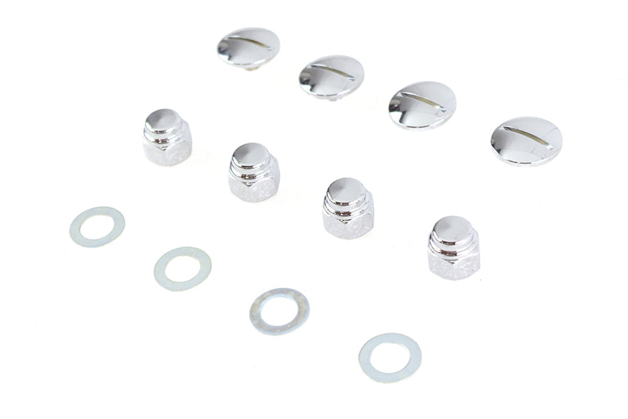 HARLEY Chrome Rocker Shaft End Cap Nut Slot Type Fits 1966-1970 FL,   1957-1970 XL,