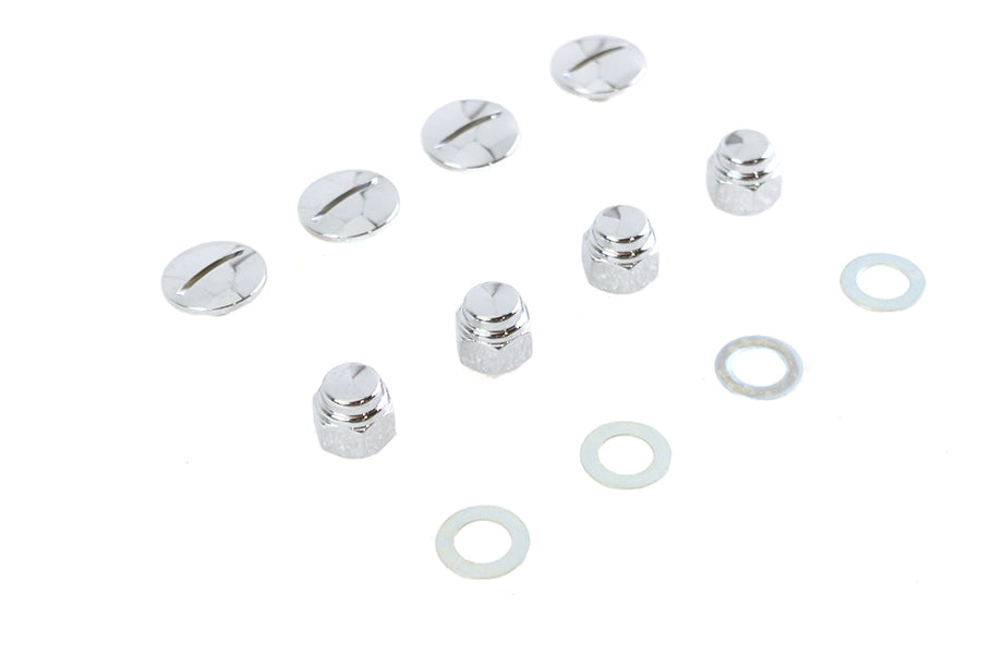 HARLEY Chrome Rocker Shaft End Cap Nut Slot Type Fits 1966-1970 FL,   1957-1970 XL,