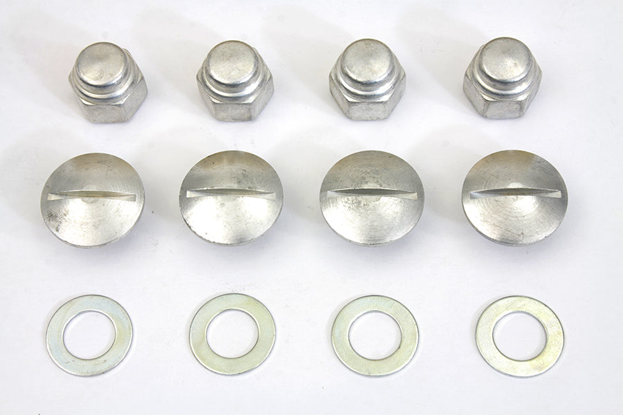 HARLEY Cadmium Rocker Shaft End Cap Nut Slot Type Fits 1966-1970 FL,   1957-1970 XL,