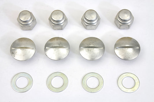 HARLEY Cadmium Rocker Shaft End Cap Nut Slot Type Fits 1966-1970 FL,   1957-1970 XL,