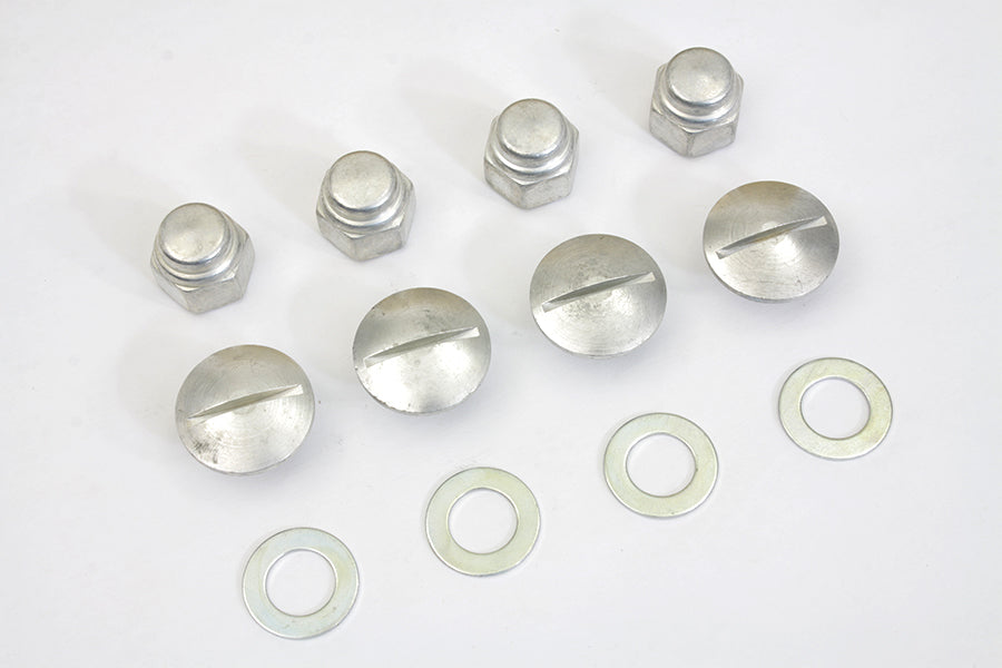 HARLEY Cadmium Rocker Shaft End Cap Nut Slot Type Fits 1966-1970 FL,   1957-1970 XL,