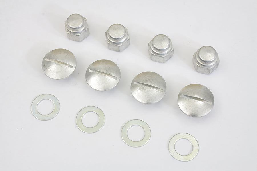 HARLEY Cadmium Rocker Shaft End Cap Nut Slot Type Fits 1966-1970 FL,   1957-1970 XL,
