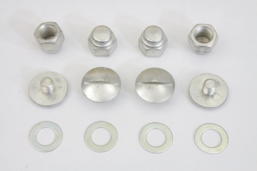 HARLEY Cadmium Rocker Shaft End Cap Nut Slot Type Fits 1966-1970 FL,   1957-1970 XL,