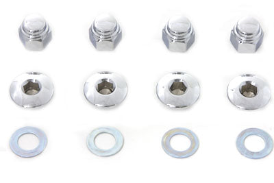 HARLEY Rocker Shaft End Nut Stock Allen Type Chrome Fits 1971-1984 FL,   1971-1984 FX,   1982-1983 F