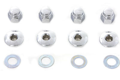 HARLEY Rocker Shaft End Nut Stock Allen Type Chrome Fits 1971-1984 FL,   1971-1984 FX,   1982-1983 F