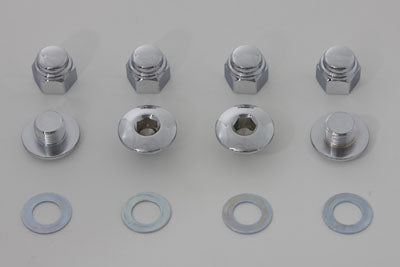 HARLEY Rocker Shaft End Nut Stock Allen Type Chrome Fits 1971-1984 FL,   1971-1984 FX,   1982-1983 F