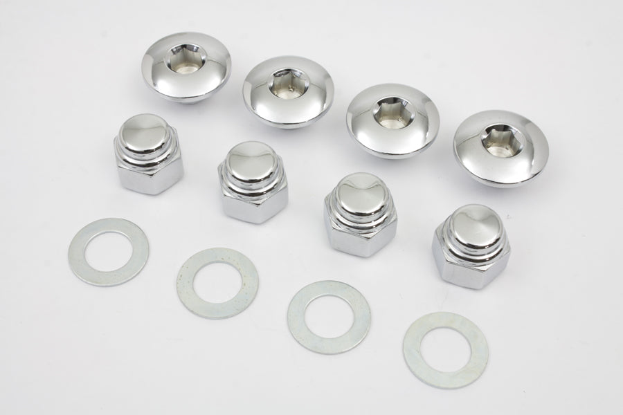 HARLEY Rocker Shaft End Nut Stock Allen Type Chrome Fits 1971-1984 FL,   1971-1984 FX,   1982-1983 F