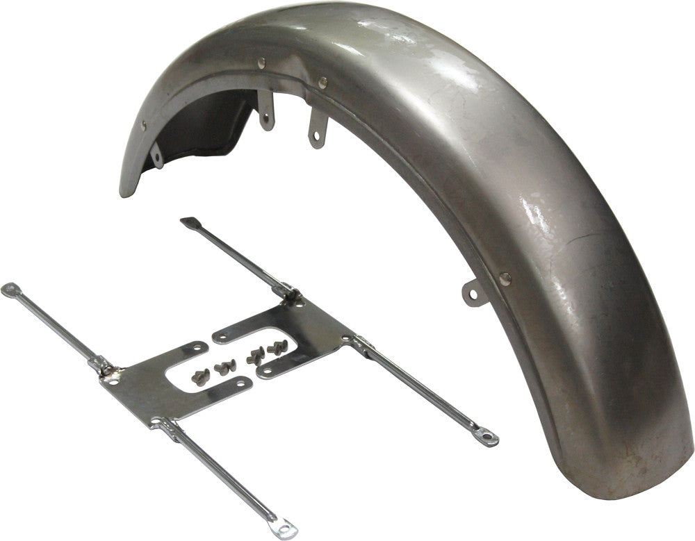 HARLEY HARDDRIVE FRONT FENDER NG W/BRACKETS EARLY STYLE W/CHROME BRACKETS  10-730