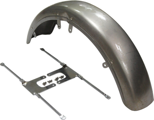 HARLEY HARDDRIVE FRONT FENDER NG W/BRACKETS EARLY STYLE W/CHROME BRACKETS  10-730