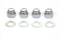 HARLEY Rocker Shaft Chrome End Cap Type Nut with Washers Fits 1966-1984 FL,   1971-1984 FX,   1979-1