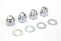 HARLEY Rocker Shaft Chrome End Cap Type Nut with Washers Fits 1966-1984 FL,   1971-1984 FX,   1979-1