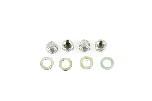 HARLEY Rocker Shaft Cadmium End Cap Type Nuts with Washers Fits 1966-1984 FL,   1971-1984 FX,   1979