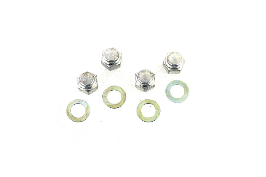 HARLEY Rocker Shaft Cadmium End Cap Type Nuts with Washers Fits 1966-1984 FL,   1971-1984 FX,   1979