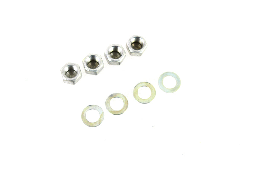 HARLEY Rocker Shaft Cadmium End Cap Type Nuts with Washers Fits 1966-1984 FL,   1971-1984 FX,   1979