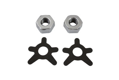 HARLEY Brake Shaft Nut and Lock Kit Chrome Fits 1938-1948 UL,   1936-1940 EL,   1941-1957 FL,
