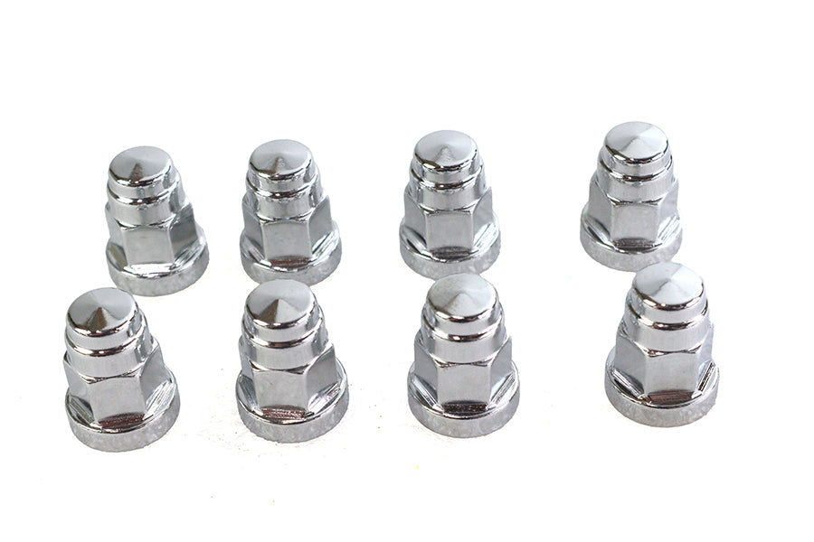 HARLEY Cylinder Base Hex Cap Nut Chrome Milled Fits 1978-1984 FL,   1978-1984 FX,   1979-1983 FL,