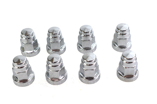 HARLEY Cylinder Base Hex Cap Nut Chrome Milled Fits 1978-1984 FL,   1978-1984 FX,   1979-1983 FL,