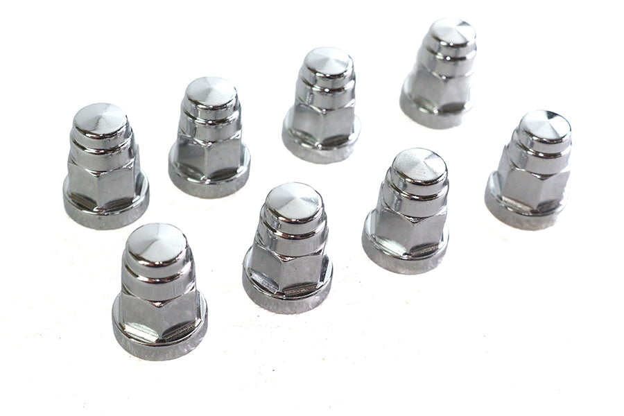 HARLEY Cylinder Base Hex Cap Nut Chrome Milled Fits 1978-1984 FL,   1978-1984 FX,   1979-1983 FL,