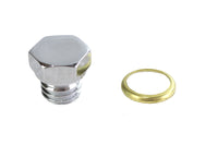 HARLEY Transmission Engine Drain Plug 1/2 inch X 13 Thread Chrome Fits 1941-1984 FL, Transmission 19