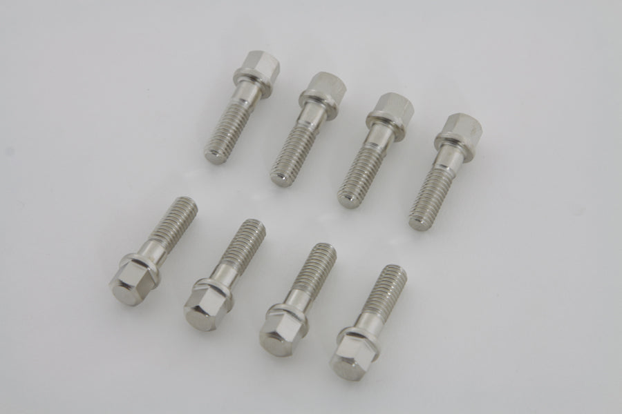 HARLEY Nickel Plated Tappet Block Screw Set Fits 1948-1984 FL,