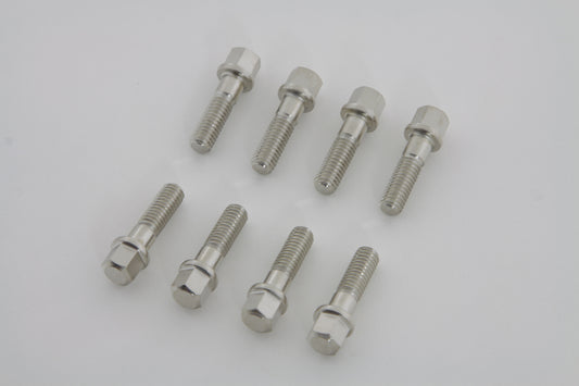 HARLEY Nickel Plated Tappet Block Screw Set Fits 1948-1984 FL,