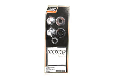 HARLEY Chrome Axle Nut Kit Acorn Style Fits 1979-UP XL,   1973-1984 FX,   1973-1984 FL,   1984-UP FX