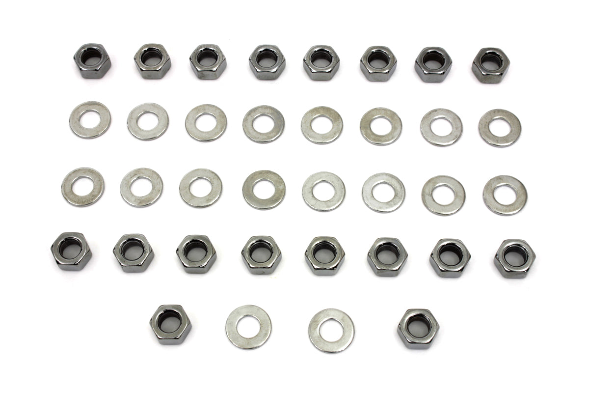 HARLEY Chrome Rocker Box Hex Nuts Fits 1966-1984 FL,   1971-1984 FX,   1982-1983 FXR,   1979-1983 FL