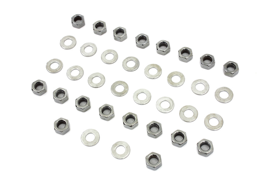 HARLEY Chrome Rocker Box Hex Nuts Fits 1966-1984 FL,   1971-1984 FX,   1982-1983 FXR,   1979-1983 FL