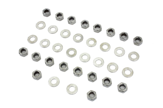 HARLEY Chrome Rocker Box Hex Nuts Fits 1966-1984 FL,   1971-1984 FX,   1982-1983 FXR,   1979-1983 FL