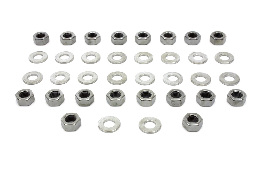 HARLEY Chrome Rocker Box Hex Nuts Fits 1966-1984 FL,   1971-1984 FX,   1982-1983 FXR,   1979-1983 FL