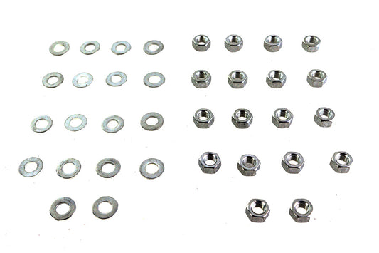 HARLEY Cadmium Rocker Box Hex Nuts Fits 1966-1984 FL,   1971-1984 FX,   1982-1983 FXR,   1979-1983 F