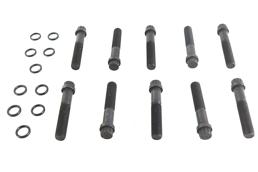 HARLEY Cylinder Head Bolt Set 12 Point Black Fits 1948-1984 FL,   1971-1984 FX,