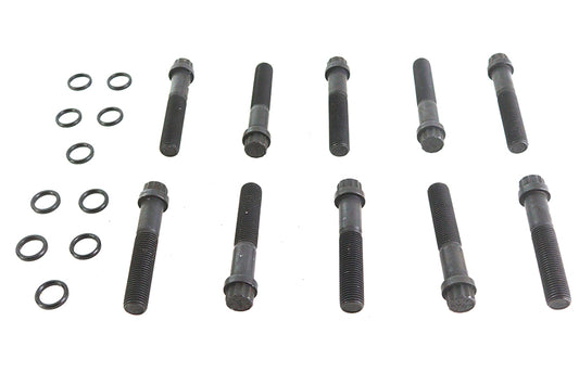 HARLEY Cylinder Head Bolt Set 12 Point Black Fits 1948-1984 FL,   1971-1984 FX,