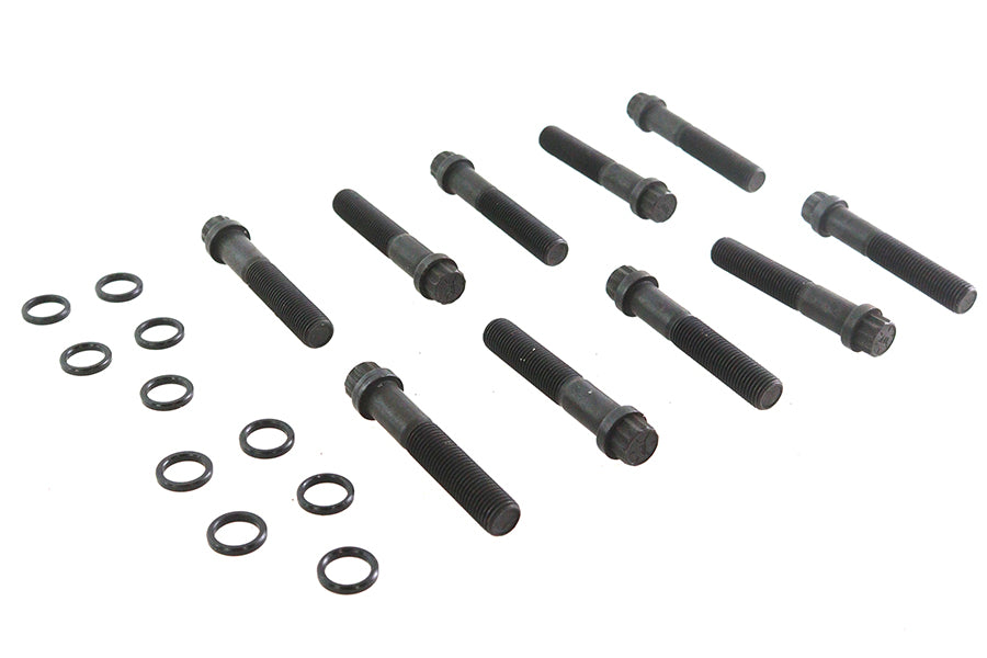 HARLEY Cylinder Head Bolt Set 12 Point Black Fits 1948-1984 FL,   1971-1984 FX,