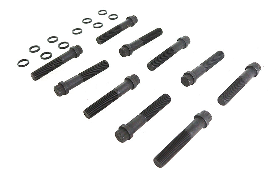 HARLEY Cylinder Head Bolt Set 12 Point Black Fits 1948-1984 FL,   1971-1984 FX,