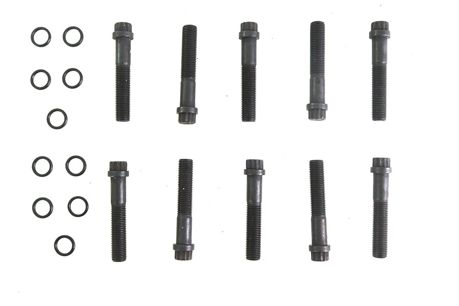 HARLEY Cylinder Head Bolt Set 12 Point Black Fits 1948-1984 FL,   1971-1984 FX,