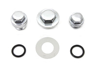 HARLEY Oil Pump Screen Relief Plug Set Chrome Fits 1970-1980 FL,   1971-1980 FX,