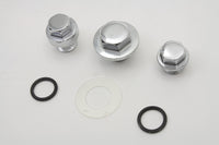 HARLEY Oil Pump Screen Relief Plug Set Chrome Fits 1970-1980 FL,   1971-1980 FX,