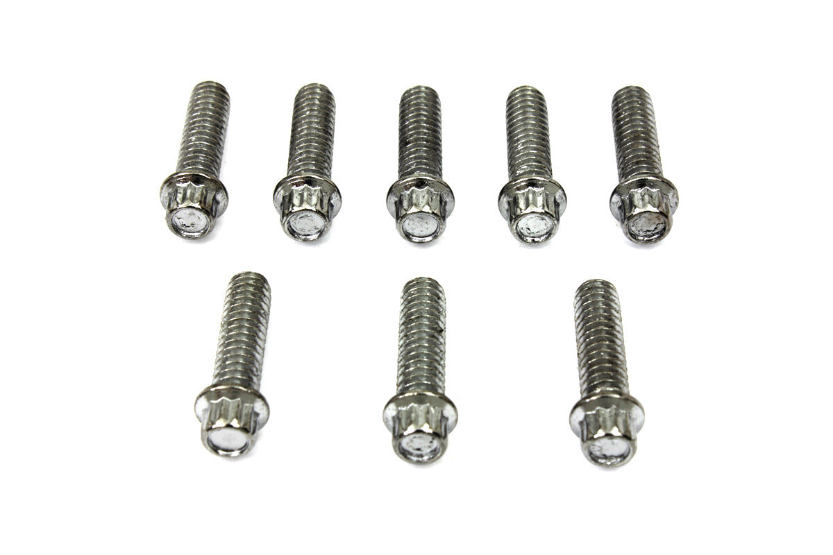 HARLEY Tappet Block Screw Kit Chrome Fits 1976-1984 FL,   1976-1984 FX,   1979-1998 FLT,   1979-1998