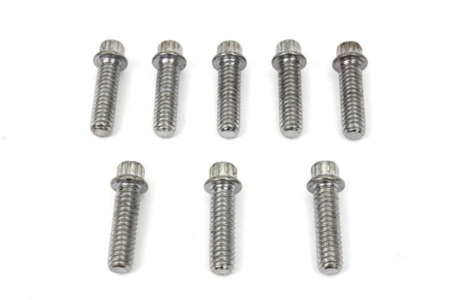 HARLEY Tappet Block Screw Kit Chrome Fits 1976-1984 FL,   1976-1984 FX,   1979-1998 FLT,   1979-1998