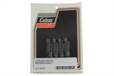 HARLEY Tappet Block Screw Kit Black Fits 1976-1984 FL,   1976-1984 FX,   1979-1998 FLT,   1979-1998