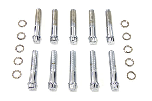 HARLEY Big Bore 12 Pt Head Bolt Kit Chrome Fits 1948-1984 FL,   1971-1984 FX,